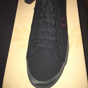 Fred Perry Mens Vintage Canvas Tennis Shoes